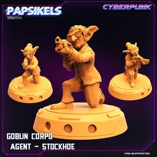 goblin corpo agent - stockhoe papsikels miniatures Tabletop Characters & Creatures Sci-Fi Universe Store cyberpunk 3d print model - Mito3D