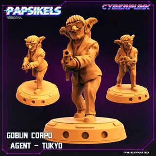 goblin corpo agente tukyo papsikels miniature tavolo personaggi creature Sci Fi universo negozio 3d print model - Mito3D