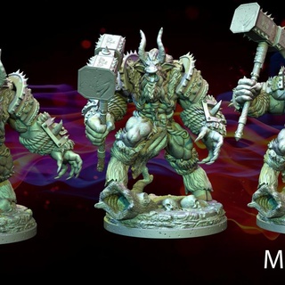 minotaur 3 poses gekko miniature Tabletop Characters & Creatures Fantasy Universe Store fantasy miniatures character tabletop d&d 3d print model - Mito3D