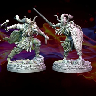 achilles 4 poses gekko miniature Tabletop Characters & Creatures Fantasy Universe Store fantasy warrior character d&d gekkominis achilees 3d print model - Mito3D