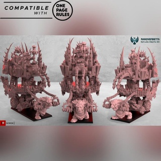 cin kule rakovandetta masaüstü 3D yazdırılabilir arazi fantezi 3d stl savaş oyunları Warhammer 3dprinting 32mm goblinler Ageofsigmar yeşillik Savaş çekiçleri fantezisi 3d print model - Mito3D