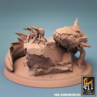 placurdo lord print  Tabletop Tabletop Characters & Creatures Fantasy Universe Tabletop Tabletop Characters & Creatures print fish great lord tide salamander dunkleosteus lotp axolotl placoderm  3d print model - Mito3D