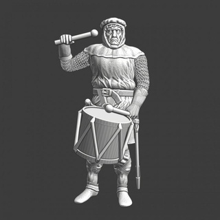 Ortaçağa ait davulcu kuzey Haçlı seferleri minyatürler masaüstü karakterler yaratıklar tarihi Evren mağaza savaş heykelcik model gemi oyunları minyatür davul oyuncak asker müzisyen 28mm haçlı mürettebat teutonic 3d print model - Mito3D