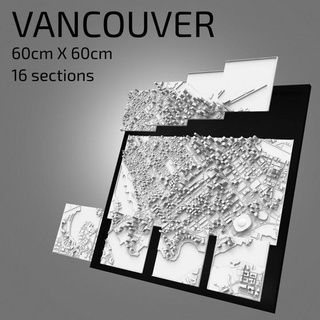 3d Vancouver dijital Dosyalar stl dosya harita Kent Sanat basılı dönüm noktası model ufuk çizgisi 3dcityframes mimari mağaza bina 3dart duvar Sanatı 3dprintedlandmark modelofvancouver vancouver3dmap haritaofvancouver vancouver dekoru vancouverskyline 3d print model - Mito3D