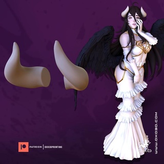 overlord albedo horn accessory cosplay oxo3d printing Fan Art Action Figures Anime & Manga anime 3d print model - Mito3D
