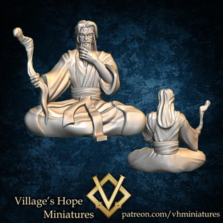 old cultivator wuxia expert village's hope miniatures Tabletop Characters & Creatures Fantasy Universe Store rpg miniature minis dnd ttrpg trpg 3d print model - Mito3D