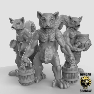 lemur civilians pre supported duncan shadow Tabletop Characters & Creatures Fantasy Universe Store animal fantasy dungeonsanddragons dnd tabletopgames anthropomorphic npc anthro presupported humblewood animalfolk burrowsandbadgers 3d print model - Mito3D