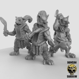 lemure folk kukri pre supported duncan shadow Tabletop Characters & Creatures Fantasy Universe Store fantasy dungeonsanddragons dnd lemur tabletopgames anthropomorphic ttrpg anthro presupported humblewood animalfolk burrowsandbadgers 3d print model - Mito3D