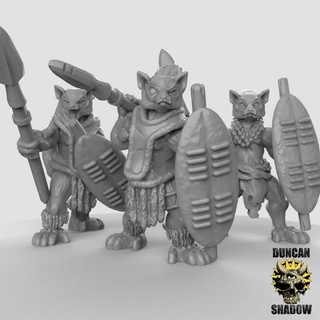 lemur folk spears pre supported duncan shadow Tabletop Characters & Creatures Fantasy Universe Store dragons dungeons fantasy tabletop dnd ttrpg presupported animalfolk burrows 3d print model - Mito3D