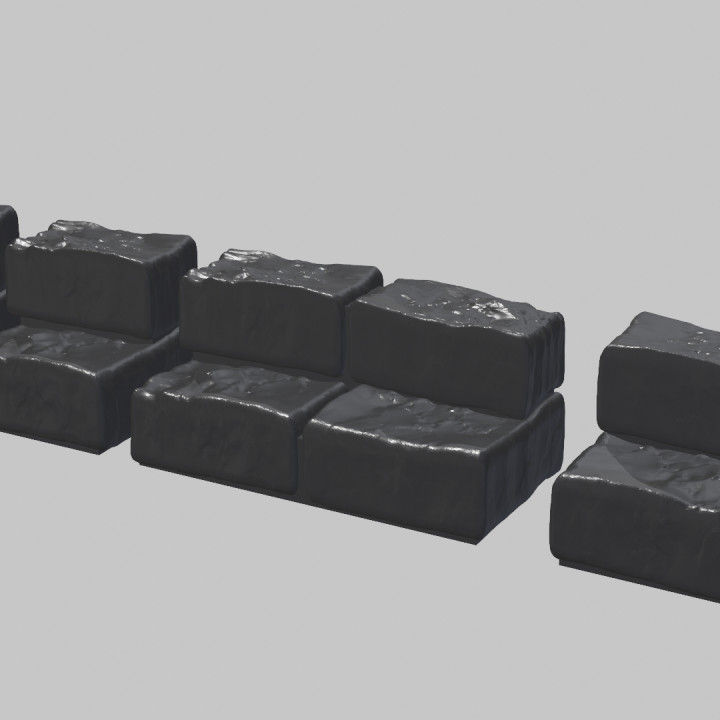 openforge building foundations devon jones Tabletop 3D Printable Terrain Fantasy rpg stone terrain tiles d&d pathfinder 3D print model - Mito3D