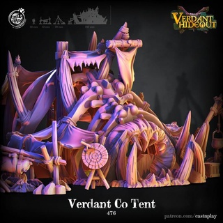 verdant co bandit tent pre-supported cast n play Store Tabletop 3D Printable Terrain Fantasy bones environment terrain swamp castnplay bandits tents 3d print model - Mito3D