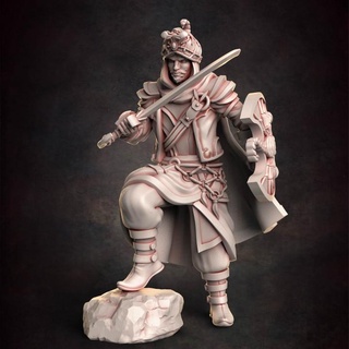 human bandit 2 red clay collectibles Tabletop Characters & Creatures Fantasy Universe desert scorpion warrior thief 3d print model - Mito3D