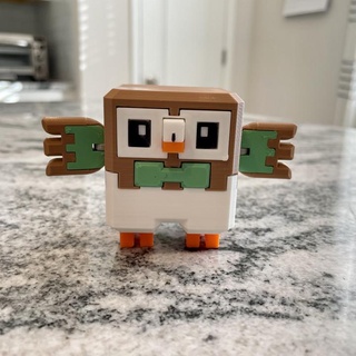 pokemon rowlet articulated toy chris argenio Fan Art Action Figures nintendo poseable moveable 3d print model - Mito3D