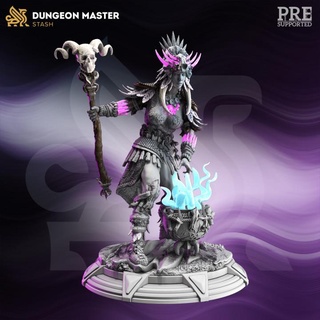 goliath shaman - driga dm-stash Store fantasy tribal woman mage caster spell dnd wise sorceress druid spellcaster 3d print model - Mito3D