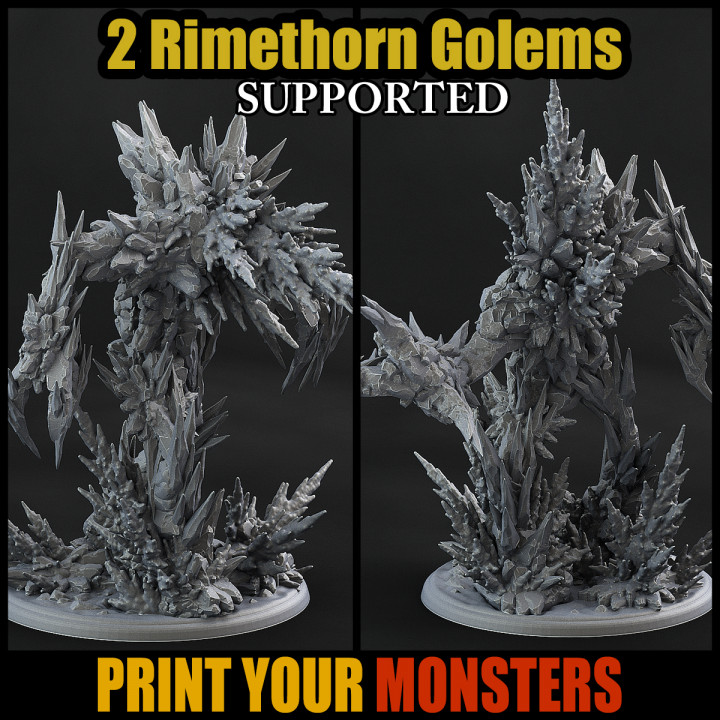 2 rimethorn golem printyourmonsters tavolo personaggi creature fantasia universo negozio Stampa gioco gigante mostro rpg impostato warhammer ghiaccio resina mostri pacco patreon d dnd bundle emmanuel esploratore 4k tribù Lascia andare presupposto supportato 8k 16k 6k 3D print model - Mito3D