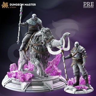 goliath mammoth rider - touches-the-sky dm-stash fantasy mount character mounted steed npc 3d print model - Mito3D