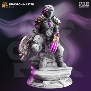 Goliat guerra jefe tigrino carbonizarse dm stash Tienda fantasía tribal guerrero personaje dnd 5e 3d print model - Mito3D