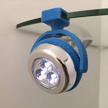 undershelf pushlamp mount & garden lamp lighting shelf mounts swivel 3d print model - Mito3D