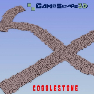 cobble stone road low profile gamescape3d Store Tabletop 3D Printable Terrain Fantasy city street cobblestone town stoneroad 3d print model - Mito3D