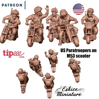 us paraşütçüler m53 mobilet 28mm Eskice minyatür e masaüstü karakterler yaratıklar tarihi Evren mağaza aksiyon cıvata heykelcik asker Amerika Birleşik Devletleri ww2 savaş oyunu paraşütçü 15mm 1 72 3d print model - Mito3D