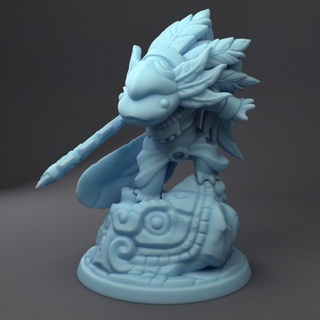 Aztek aksolotl ikiz tanrıça minyatürler masaüstü karakterler yaratıklar fantezi Evren mağaza dövüşçü Maya savaşçı kurbağa kertenkele inkâr grung semender kartal savaşçısı 3d print model - Mito3D