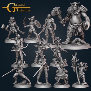 full january release galaad miniatures Tabletop Characters & Creatures Fantasy Universe Store bones dragon fantasy female fighter goblin roleplay shield skull sword tribal troll miniature male drum tabletop dungeon hood dnd bundle shaman tribes 3d print model - Mito3D