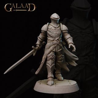 knight 02 - december release galaad miniatures dragon fantasy guard roleplay sword warrior tabletop frog dungeon dnd tribes 3d print model - Mito3D