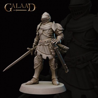 knight 03 - december release galaad miniatures armor dragon fantasy guard roleplay sword warrior tabletop dungeon dnd tribes 3d print model - Mito3D
