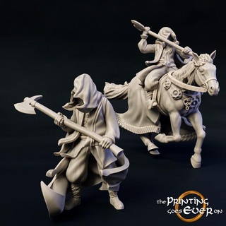 dark raider - foot mounted presupported printing goes ever Store fantasy fighter ghost knight mini monster wargaming warhammer warrior horse miniature lotr evil shadow wraith tabletop bad cavalry rider 28mm spirit dnd frostgrave skirmish specter spectre 5e pre-supported statblock 3d print model - Mito3D