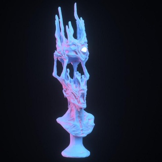 hastur büst voidrealm minis mağaza masaüstü 3D yazdırılabilir arazi fantezi Tanrı kral Sarı Cthulhu Lovecraft mitos dış Carcosa 3d print model - Mito3D
