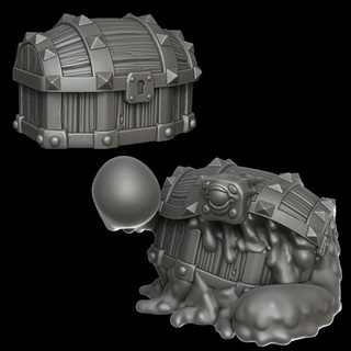 chest mimic jamie korte  Tabletop Tabletop Characters & Creatures Fantasy Universe Tabletop Tabletop Characters & Creatures Store mini chest mimic  3d print model - Mito3D