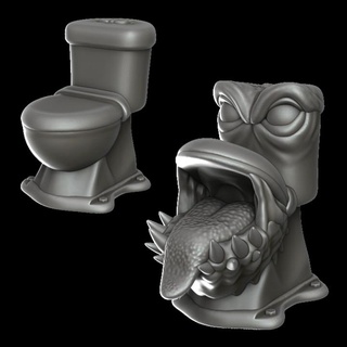 Toilette nachahmen Jamie Tischplatte Zeichen Kreaturen Fantasie Universum Mini 3d print model - Mito3D