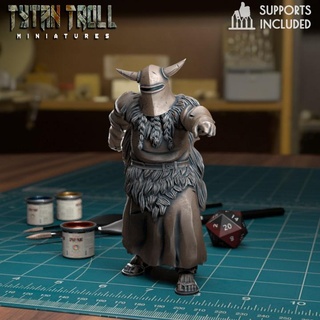 Chevalier 07 pre supported tytantroll miniatures boutique fantaisie table 28mm dnd chevaliers 32mm 3d print model - Mito3D
