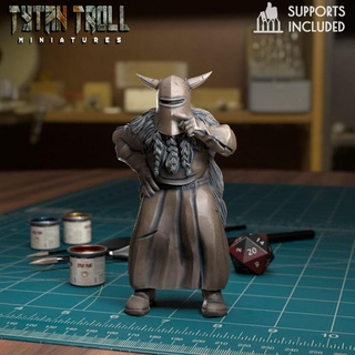 knight ni 08 pre-supported tytantroll miniatures Store fantasy tabletop 28mm dnd knights 32mm 3d print model - Mito3D