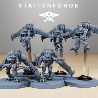 spazzino operatori stazione fucina 40k robot warhammer scifi dnd lanciafiamme hq 3d print model - Mito3D