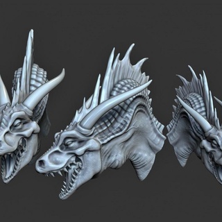 septembre dragon buste 3dprintingrealms ventilateur art bustes dnd Tête 3d print model - Mito3D
