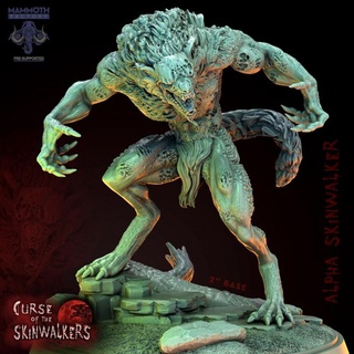 skinwalker alpha mammoth factory Tabletop Characters & Creatures Fantasy Universe beast horror monster wolf werewolf wolfman lycan shapeshifter shapechanger lycanthrope 3d print model - Mito3D