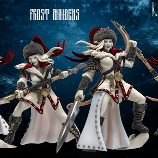frost maidens heroes infinite Store christmas epic fantasy mini model rpg winter miniature russia boardgame base role tabletop wargame dungeon d&d warriors pathfinder slavic heroines ragingheroes 3d print model - Mito3D
