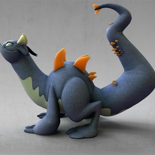 mignonne dinosaure Andrew sud ventilateur art action figures jouets Jeux animal créature dragon 3d print model - Mito3D