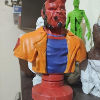 Hellboy mirón kampitakis ventilador Arte ventilador Arte bustos Hellboy 3d print model - Mito3D