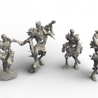 gloomhaven proxy - living bones axolote gaming Tabletop Characters & Creatures Fantasy Universe rpg skeleton boardgame skeletonking 3d print model - Mito3D