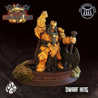dwarf king stoneheart clan crippled god foundry Tabletop Characters & Creatures Fantasy Universe Store axe fantasy rpg dnd dwarves cgf 3d print model - Mito3D