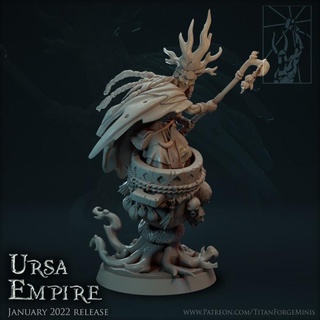 Ursa Empire yaga Titan forger miniatures boutique fantaisie héros chef pot rpg marteau guerre magie sorcière mage jeu escarmouche chaman Kislev 3d print model - Mito3D