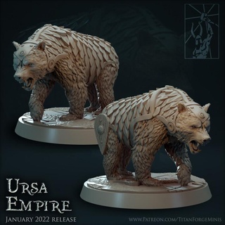 ursa Império ursos titã forja miniaturas loja batalha fera frio fantasia rpg martelo guerra selvagem jogo norte polar kislev 3d print model - Mito3D