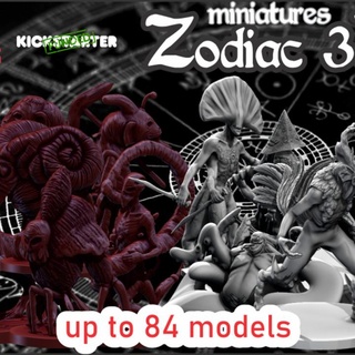 zodyak minyatürler koleksiyon stl Dosyalar masa oyunları örtüler masaüstü karakterler yaratıklar fantezi Evren 3d Yazdır karanlık canavarlar oyunu 3d print model - Mito3D