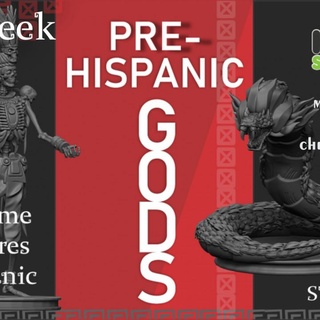 İspanyol öncesi tanrılar stl yazı tahtası oyun minyatürler Maya Aztek + örtüler masaüstü karakterler yaratıklar fantezi Evren 3d Yazdır masa oyunu savaş 3d print model - Mito3D