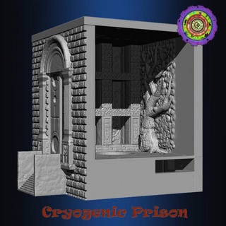 cryogenic prison c2dwellers Home & Garden Homeware Ornaments Office Bookends Bookmarks book bookend display rpg storage terrain miniature tabletop decor dnd booknook 3d print model - Mito3D