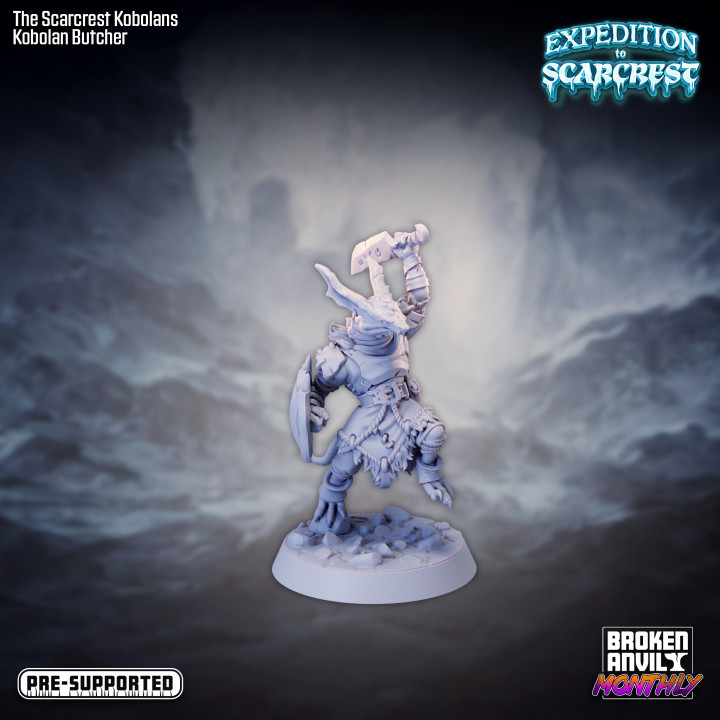 expedition scarcrest - kobolan butcher broken anvil miniatures Tabletop Characters & Creatures Fantasy Universe Store winter penguin tabletop dnd island tabletopgames mountains walrus kobold ttrpg 3D print model - Mito3D