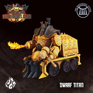 dwarf titan crippled god foundry Tabletop Characters & Creatures Fantasy Universe Vehicles Machines Store axe fantasy rpg tank transport warhammer hammer cannon dwarven siege dnd warmachine cgf 3d print model - Mito3D
