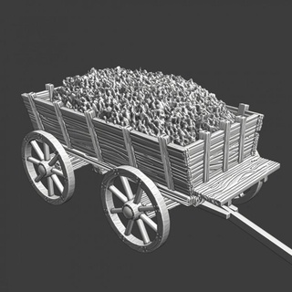 large medieval supply wagon hay northern crusades miniatures Tabletop Characters & Creatures Historical Universe Vehicles Machines Store accessory ancient fantasy historical hobby knight model transport vehicle wargaming military modelling order cart scenery logistic 3d print model - Mito3D